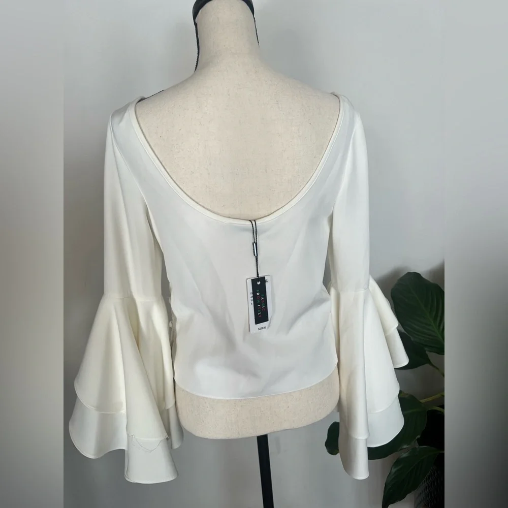 Milly Cream Ruffle Sleeve Blouse